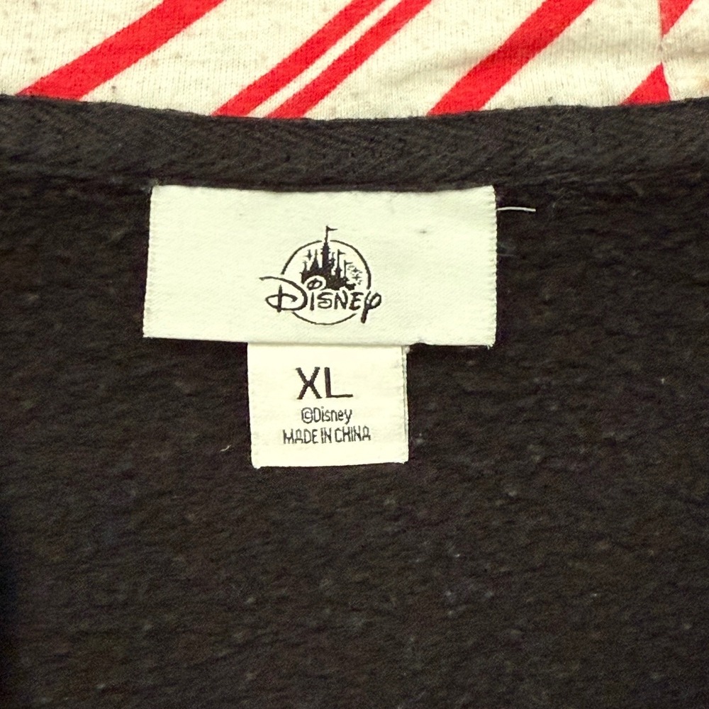 Disney Mickey Christmas "Tis the Season to be Jolly" Zip Up Hoodie XL Black - Picture 6 of 8